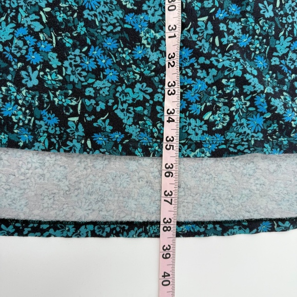 Terra Sky Dress Women 0X Blue Floral Short Sleeve T Shirt V Neck Comfy Pockets - Picture 10 of 11